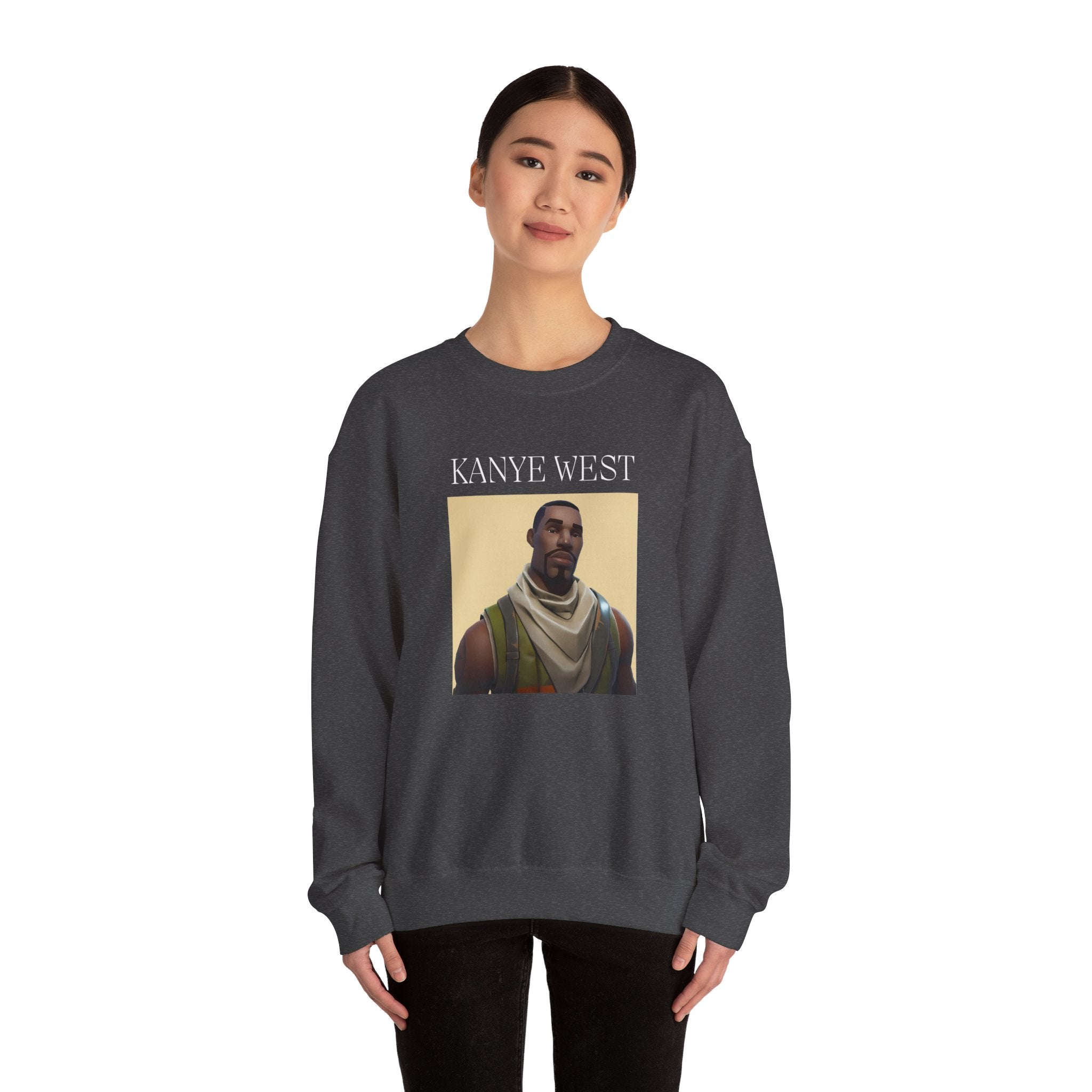 Kanye West Fortnite Fun Unisex Sweatshirt, Heavy Blend™ Crewneck Featuring Meme Graphics, Gamer &amp; Music Fan Merch