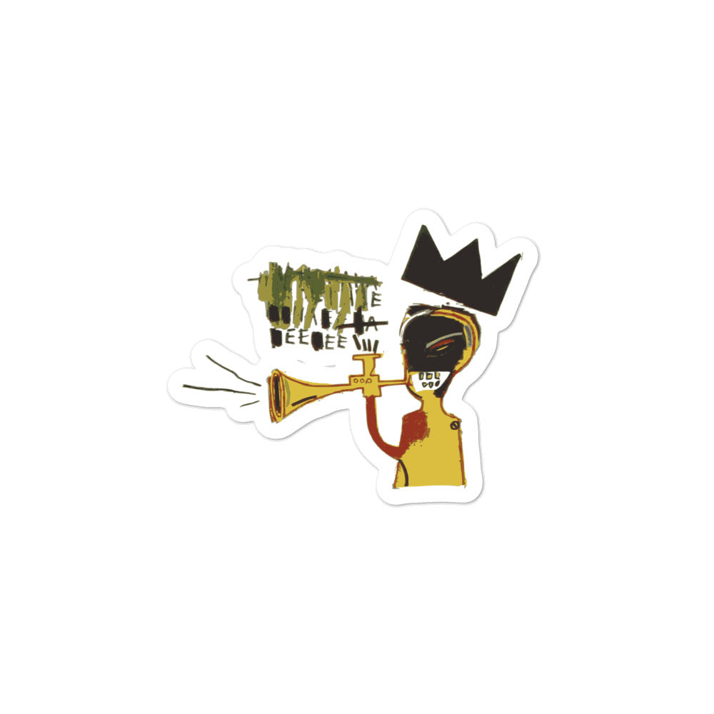 Jean-Michel Basquiat Trumpet 1984 Artwork Bubble-free stickers - Pirend