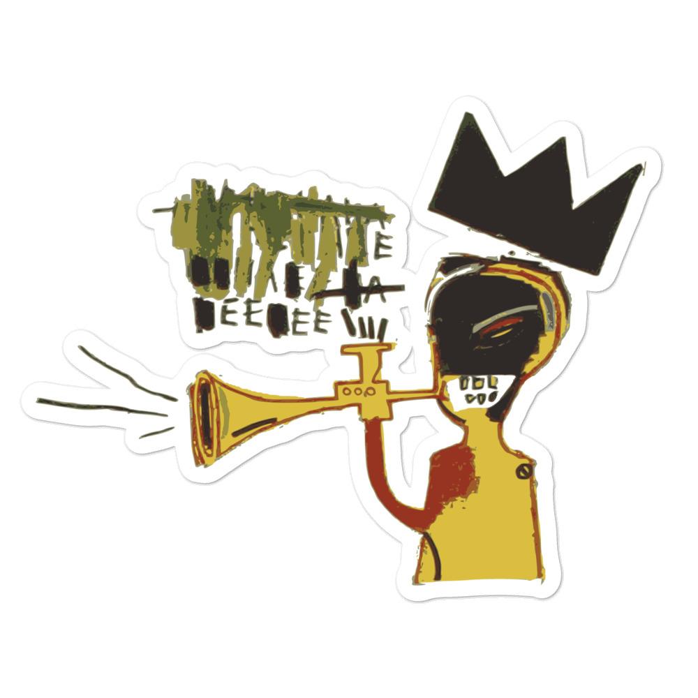 Jean-Michel Basquiat Sticker Bundle - Pez Dispenser, Trumpet, Crown - Pirend