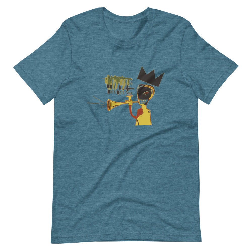 Jean-Michel Basquiat Trumpet 1984 Artwork Short-Sleeve Unisex T-Shirt - Pirend